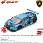 Modelauto 1:43 | Spark SB300 | Lamborghini Huracán GT3 | Attempto Racing 2017 #67 Belgium / Spa-Francorchamps / 24 Hours Modelauto 1:43 | Spark SB300 | Lamborghini Huracán GT3 | Attempto Racing 2017 #67 Belgium / Spa-Francorchamps / 24 Hours