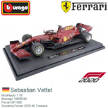 Modelauto 1:18 | Bburago 16808VM | Ferrari SF1000 | Scuderia Ferrari 2020 #5 Toskana Modelauto 1:18 | Bburago 16808VM | Ferrari SF1000 | Scuderia Ferrari 2020 #5 Toskana
