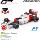 Modelauto 1:18 | GP Replicas GP36A | McLaren MP4/6 Honda | McLaren F1 1991 #1 Modelauto 1:18 | GP Replicas GP36A | McLaren MP4/6 Honda | McLaren F1 1991 #1