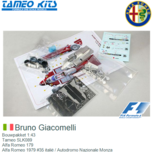 Bouwpakket 1:43 | Tameo SLK089 | Alfa Romeo 179 | Alfa Romeo 1979 #35 italië / Autodromo Nazionale Monza Bouwpakket 1:43 | Tameo SLK089 | Alfa Romeo 179 | Alfa Romeo 1979 #35 italië / Autodromo Nazionale Monza