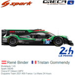 Modelauto 1:43 | Spark S8245 | Oreca 07 Gibson LMP2 | Duqueine Team 2021 #30 France / Le Mans 24 Hours Modelauto 1:43 | Spark S8245 | Oreca 07 Gibson LMP2 | Duqueine Team 2021 #30 France / Le Mans 24 Hours