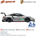 Modelauto 1:43 | Spark 21LM92 | Porsche 911 RSR-19 | Porsche GT Team 2021 #92 France / Le Mans 24 Hours Modelauto 1:43 | Spark 21LM92 | Porsche 911 RSR-19 | Porsche GT Team 2021 #92 France / Le Mans 24 Hours