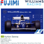 Bouwpakket 1:24 | Fujimi Mokei 09212 | Williams FW16 | Williams Grand Prix Engineering 1994 #2 San Marino / Circuit Enzo é Dino Ferrari Bouwpakket 1:24 | Fujimi Mokei 09212 | Williams FW16 | Williams Grand Prix Engineering 1994 #2 San Marino / Circuit Enzo é Dino Ferrari