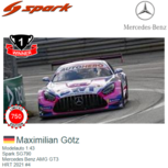 Modelauto 1:43 | Spark SG790 | Mercedes Benz AMG GT3 | HRT 2021 #4 Modelauto 1:43 | Spark SG790 | Mercedes Benz AMG GT3 | HRT 2021 #4