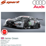 Modelauto 1:43 | Spark SG650 | Audi RS 5 | Audi Sport Team Rosberg 2020 #53 Modelauto 1:43 | Spark SG650 | Audi RS 5 | Audi Sport Team Rosberg 2020 #53