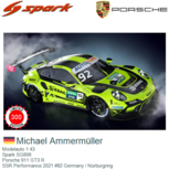Modelauto 1:43 | Spark SG806 | Porsche 911 GT3 R | SSR Performance 2021 #92 Germany / Nürburgring Modelauto 1:43 | Spark SG806 | Porsche 911 GT3 R | SSR Performance 2021 #92 Germany / Nürburgring