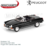 Modelauto 1:43 | Minichamps 940112931 | Peugeot 404 Cabriolet Zwart 1962 Modelauto 1:43 | Minichamps 940112931 | Peugeot 404 Cabriolet Zwart 1962
