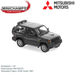 Modelauto 1:43 | Minichamps 940163370 | Mitsubishi Pajero SWB Zwart 1991 Modelauto 1:43 | Minichamps 940163370 | Mitsubishi Pajero SWB Zwart 1991