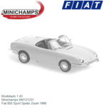 Modelauto 1:43 | Minichamps 940121231 | Fiat 850 Sport Spider Zwart 1968 Modelauto 1:43 | Minichamps 940121231 | Fiat 850 Sport Spider Zwart 1968