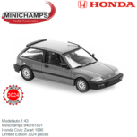 Modelauto 1:43 | Minichamps 940161501 | Honda Civic Zwart 1990 Modelauto 1:43 | Minichamps 940161501 | Honda Civic Zwart 1990