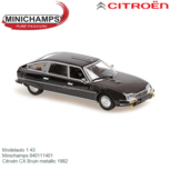 Modelauto 1:43 | Minichamps 940111401 | Citroën CX Bruin metallic 1982 Modelauto 1:43 | Minichamps 940111401 | Citroën CX Bruin metallic 1982