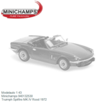 Modelauto 1:43 | Minichamps 940132530 | Truimph Spitfire MK.IV Rood 1972 Modelauto 1:43 | Minichamps 940132530 | Truimph Spitfire MK.IV Rood 1972