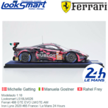 Modelauto 1:18 | Looksmart LS18LM026 | Ferrari 488 GTE EVO LMGTE-AM | Iron Lynx 2020 #85 France / Le Mans 24 Hours Modelauto 1:18 | Looksmart LS18LM026 | Ferrari 488 GTE EVO LMGTE-AM | Iron Lynx 2020 #85 France / Le Mans 24 Hours
