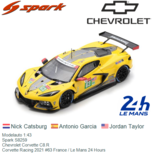 Modelauto 1:43 | Spark S8259 | Chevrolet Corvette C8.R | Corvette Racing 2021 #63 France / Le Mans 24 Hours Modelauto 1:43 | Spark S8259 | Chevrolet Corvette C8.R | Corvette Racing 2021 #63 France / Le Mans 24 Hours