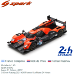 Modelauto 1:43 | Spark S8242 | Aurus 01 Gibson LMP2 | G-Drive Racing 2021 #26 France / Le Mans 24 Hours Modelauto 1:43 | Spark S8242 | Aurus 01 Gibson LMP2 | G-Drive Racing 2021 #26 France / Le Mans 24 Hours