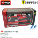Modelauto 1:43 | Bburago 26801V | Ferrari SF15-T | Scuderia Ferrari 2015 #5 Modelauto 1:43 | Bburago 26801V | Ferrari SF15-T | Scuderia Ferrari 2015 #5