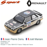Modelauto 1:43 | Spark S5572 | Renault 11 Turbo 1984 #121 France / Rallye de France Modelauto 1:43 | Spark S5572 | Renault 11 Turbo 1984 #121 France / Rallye de France