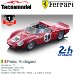 Modelauto 1:18 | Tecnomodel TM18-129E | Ferrari Dino 268 SP | Scuderia Ferrari 1962 #92 France / Le Mans 24 Hours Modelauto 1:18 | Tecnomodel TM18-129E | Ferrari Dino 268 SP | Scuderia Ferrari 1962 #92 France / Le Mans 24 Hours