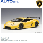 Modelauto 1:18 | Autoart 81528 | Lamborghini Huracán GT3 Giallo Inti Yellow 2015 Modelauto 1:18 | Autoart 81528 | Lamborghini Huracán GT3 Giallo Inti Yellow 2015