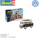 Bouwpakket 1:32 | Revell 07674 | Volkswagen T1 Camper Beige Bouwpakket 1:32 | Revell 07674 | Volkswagen T1 Camper Beige