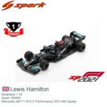 Modelauto 1:18 | Spark 18S594 | Mercedes AM F1 W12 E Performance 2021 #44 Spanje Modelauto 1:18 | Spark 18S594 | Mercedes AM F1 W12 E Performance 2021 #44 Spanje
