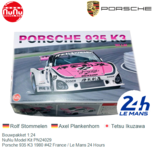 Bouwpakket 1:24 | NuNu Model Kit PN24029 | Porsche 935 K3 1980 #42 France / Le Mans 24 Hours Bouwpakket 1:24 | NuNu Model Kit PN24029 | Porsche 935 K3 1980 #42 France / Le Mans 24 Hours