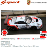 Modelauto 1:18 | Spark 18SB020 | Porsche 911 GT3 R | GPX Racing 2020 #40 Belgium / Spa-Francorchamps / 24 Hours Modelauto 1:18 | Spark 18SB020 | Porsche 911 GT3 R | GPX Racing 2020 #40 Belgium / Spa-Francorchamps / 24 Hours
