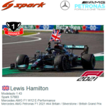Modelauto 1:43 | Spark S7683 | Mercedes AMG F1 W12 E-Performance | Mercedes AMG Petronas F1 2021 #44 Britain / Silverstone / British Grand Prix Modelauto 1:43 | Spark S7683 | Mercedes AMG F1 W12 E-Performance | Mercedes AMG Petronas F1 2021 #44 Britain / Silverstone / British Grand Prix