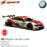 Modelauto 1:43 | Spark SG666 | BMW M4 DTM | Team RBM 2020 #31 Germany / Hockenheim Modelauto 1:43 | Spark SG666 | BMW M4 DTM | Team RBM 2020 #31 Germany / Hockenheim