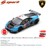 Modelauto 1:43 | Spark SB311 | Lamborghini Huracán GT3 | Barwell Motorsport 2018 #77 Belgium / Spa-Francorchamps / 24 Hours Modelauto 1:43 | Spark SB311 | Lamborghini Huracán GT3 | Barwell Motorsport 2018 #77 Belgium / Spa-Francorchamps / 24 Hours