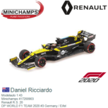 Modelauto 1:43 | Minichamps 417200903 | Renault R.S. 20 | DP WORLD F1 TEAM 2020 #3 Germany / Eifel Modelauto 1:43 | Minichamps 417200903 | Renault R.S. 20 | DP WORLD F1 TEAM 2020 #3 Germany / Eifel