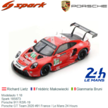Modelauto 1:18 | Spark 18S673 | Porsche 911 RSR-19 | Porsche GT Team 2020 #91 France / Le Mans 24 Hours Modelauto 1:18 | Spark 18S673 | Porsche 911 RSR-19 | Porsche GT Team 2020 #91 France / Le Mans 24 Hours