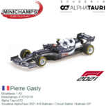 Modelauto 1:43 | Minichamps 417210110 | Alpha Tauri AT2 | Scuderia AlphaTauri 2021 #10 Bahrain / Circuit Sakhir / Bahrain GP Modelauto 1:43 | Minichamps 417210110 | Alpha Tauri AT2 | Scuderia AlphaTauri 2021 #10 Bahrain / Circuit Sakhir / Bahrain GP