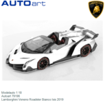 Modelauto 1:18 | Autoart 79196 | Lamborghini Veneno Roadster Bianco Isis 2019 Modelauto 1:18 | Autoart 79196 | Lamborghini Veneno Roadster Bianco Isis 2019