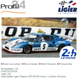 Bouwpakket 1:24 | Profil 24 P24135 | Ligier JS2 | Automobiles Ligier Gitanes 1975 #5 #6 France / Le Mans 24 Hours Bouwpakket 1:24 | Profil 24 P24135 | Ligier JS2 | Automobiles Ligier Gitanes 1975 #5 #6 France / Le Mans 24 Hours
