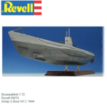 Bouwpakket 1:72 | Revell 05015 | Schip U-Boot VII C 1944 Bouwpakket 1:72 | Revell 05015 | Schip U-Boot VII C 1944