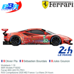 Modelauto 1:18 | BBR Models P18202 | Ferrari 800 LMGTE-PRO | RISI Competizione 2020 #82 France / Le Mans 24 Hours Modelauto 1:18 | BBR Models P18202 | Ferrari 800 LMGTE-PRO | RISI Competizione 2020 #82 France / Le Mans 24 Hours