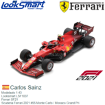 Modelauto 1:43 | Looksmart LSF1037 | Ferrari SF21 | Scuderia Ferrari 2021 #55 Monte Carlo / Monaco Grand Pri Modelauto 1:43 | Looksmart LSF1037 | Ferrari SF21 | Scuderia Ferrari 2021 #55 Monte Carlo / Monaco Grand Pri