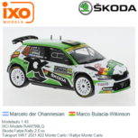 Modelauto 1:43 | IXO-Models RAM789LQ | Skoda Fabia Rally 2 Evo | Toksport WRT 2021 #22 Monte Carlo / Rallye Monte Carlo Modelauto 1:43 | IXO-Models RAM789LQ | Skoda Fabia Rally 2 Evo | Toksport WRT 2021 #22 Monte Carlo / Rallye Monte Carlo