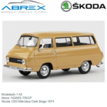 Modelauto 1:43 | Abrex 143ABS-705GP | Skoda 1203 Mikrobus Dark Beige 1974 Modelauto 1:43 | Abrex 143ABS-705GP | Skoda 1203 Mikrobus Dark Beige 1974