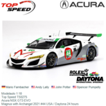 Modelauto 1:18 | Top Speed TS0275 | Acura NSX GT3 EVO | Magnus with Archangel 2021 #44 USA / Daytona 24 hours Modelauto 1:18 | Top Speed TS0275 | Acura NSX GT3 EVO | Magnus with Archangel 2021 #44 USA / Daytona 24 hours