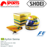 Helm 1:2 | Mini Helmet AS-HS-1993 | Shoei Helmet | McLaren F1 1993 #1 Helm 1:2 | Mini Helmet AS-HS-1993 | Shoei Helmet | McLaren F1 1993 #1
