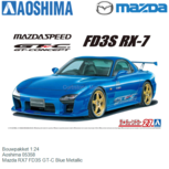 Bouwpakket 1:24 | Aoshima 05358 | Mazda RX7 FD3S GT-C Blue Metallic Bouwpakket 1:24 | Aoshima 05358 | Mazda RX7 FD3S GT-C Blue Metallic