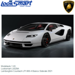 Modelauto 1:43 | Looksmart LS529A | Lamborghini Countach LPI 800-4 Bianco Siderale 2021 Modelauto 1:43 | Looksmart LS529A | Lamborghini Countach LPI 800-4 Bianco Siderale 2021