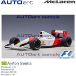 Modelauto 1:18 | Autoart 89150 | McLaren MP4/6 | McLaren F1 #1 Modelauto 1:18 | Autoart 89150 | McLaren MP4/6 | McLaren F1 #1