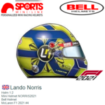 Helm 1:2 | Mini Helmet NORRIS2021 | Bell Helmet | McLaren F1 2021 #4 Helm 1:2 | Mini Helmet NORRIS2021 | Bell Helmet | McLaren F1 2021 #4