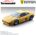 Modelauto 1:18 | Tecnomodel TM18-131A | Ferrari 348 Zagato Yellow Modena 1991 Modelauto 1:18 | Tecnomodel TM18-131A | Ferrari 348 Zagato Yellow Modena 1991