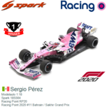 Modelauto 1:18 | Spark 18S564 | Racing Point RP20 | Racing Point 2020 #11 Bahrain / Sakhir Grand Prix Modelauto 1:18 | Spark 18S564 | Racing Point RP20 | Racing Point 2020 #11 Bahrain / Sakhir Grand Prix