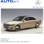 Modelauto 1:18 | Autoart 76294 | Mercedes Benz Maybach S-Class Goud / Gold 2015 Modelauto 1:18 | Autoart 76294 | Mercedes Benz Maybach S-Class Goud / Gold 2015
