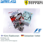 Modelauto 1:43 | Tameo TMK435 | Ferrari SF16-H 2016 Giappone Modelauto 1:43 | Tameo TMK435 | Ferrari SF16-H 2016 Giappone